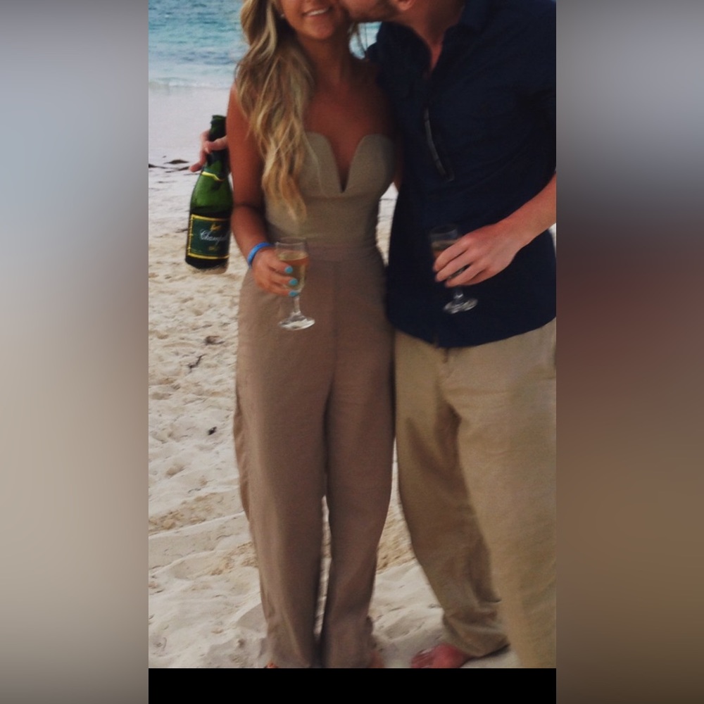 Tan jumpsuit